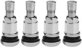 4 stuks Auto metaal auto ventiel - TR525 bandventiel auto - 17*42 MM - Universeel - zilver - hoge - druk - ventiel - metaal ventiel - RVS - ventielen - ventieltje - voor auto, motorfiets, fiets
