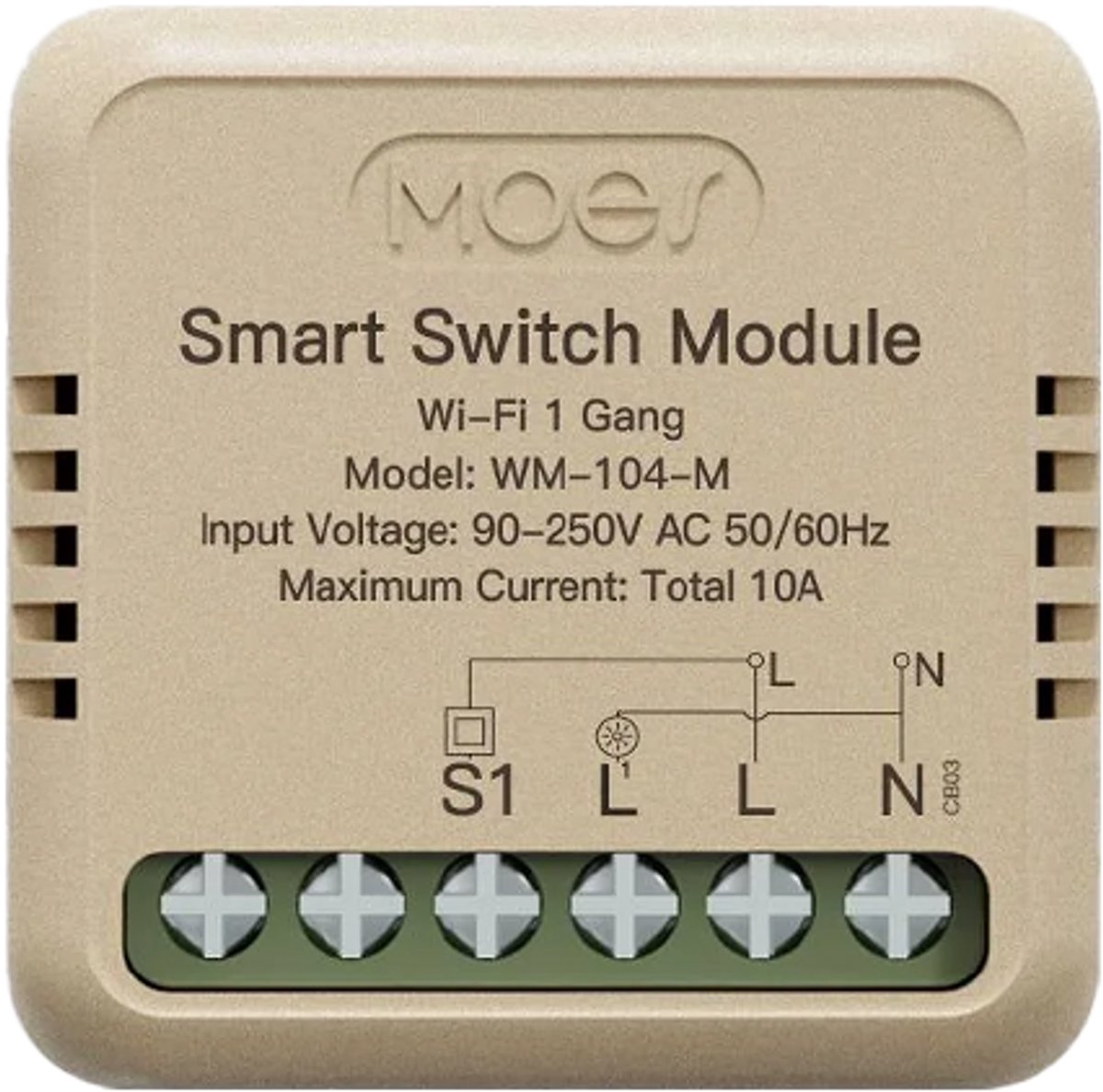 Moes inbouw schakelaar | kroonsteen | Wifi | Tuya Smart en SmartLife | 16A | stroommeter