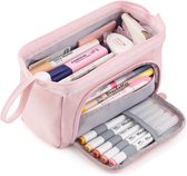 Diydash Etui XL - Pennenzak - Pennenetui - Schooletui - Grote Etui - Schoolspullen - Trousse Scolaire - Voor meisjes, jongens en volwassenen - Roze