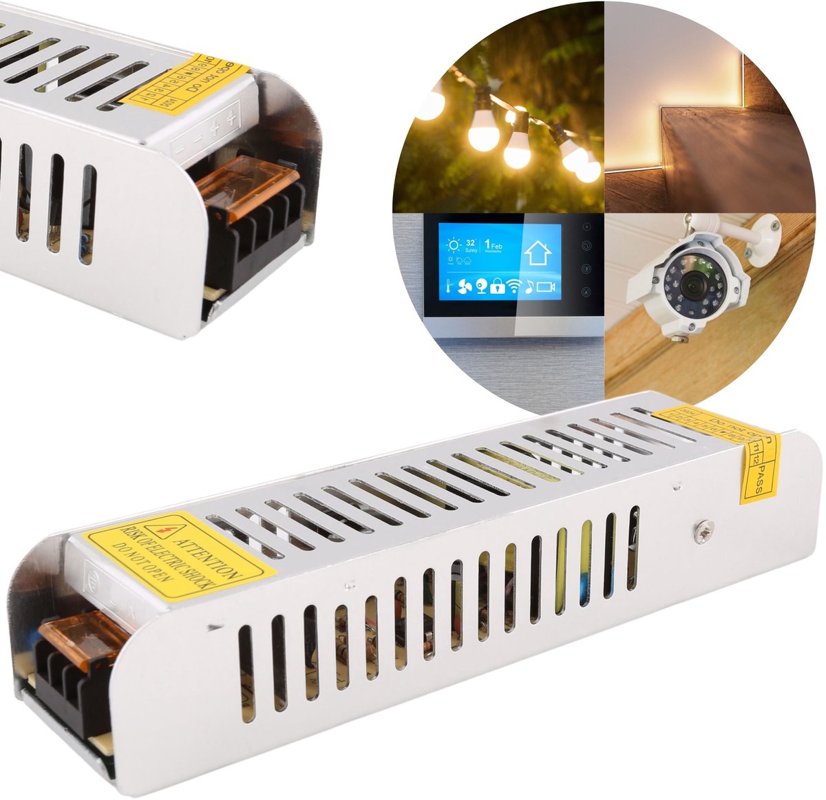 Modulaire voeding LED 120W 12V 10A IP20 SLIM 190x46x35 mm