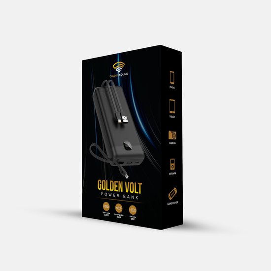 Golden Sound Volt Powerbank - 30.000 mAh - Snellader 22,5W