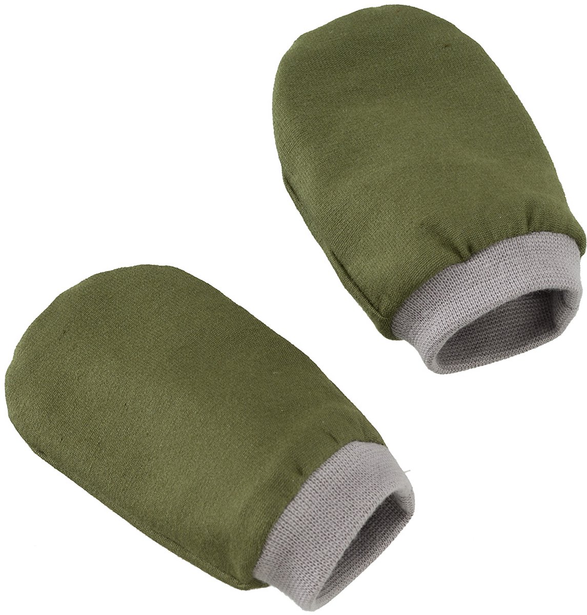 Cottonbaby krabwantjes - kakigroen - rekbare tricot - newborn