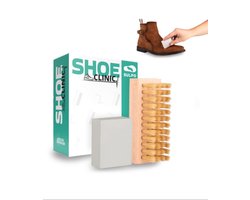 KIT voor het onderhoud van suède en nubuck schoenen - borstel - reinigingsgum - schoenverzorgingsset