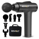 Bol.com Revolt - Massage Gun - 30 Verschillende Snelheden - 6 Opzetstukken - Luxe Opbergkoffer - Massage Apparaat Professoineel ... aanbieding