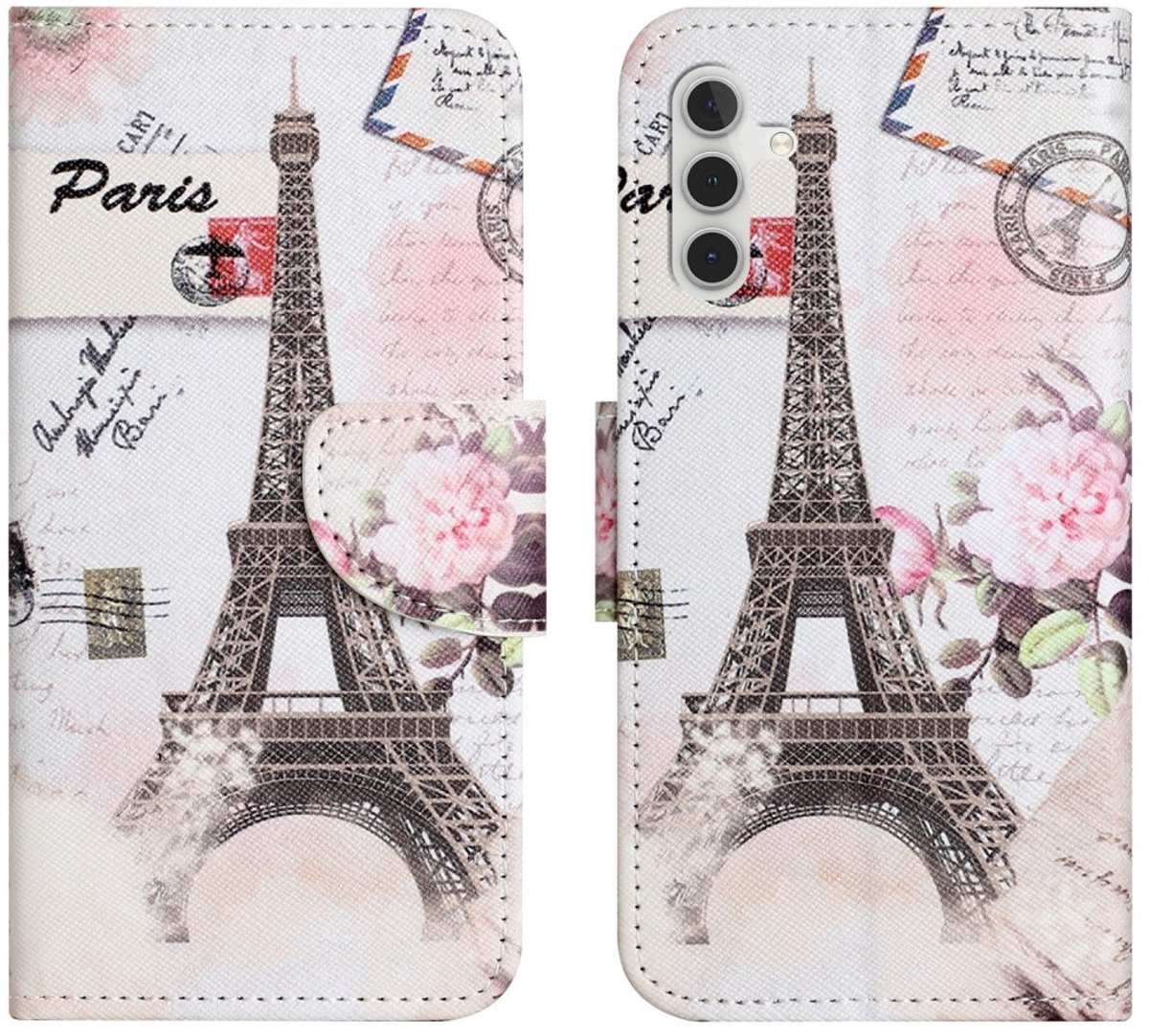 Coverup Hoesje - Geschikt voor Samsung Galaxy A56 Hoesje - Coverup Book Case - Eiffeltoren