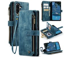 CaseMe Hoesje - Geschikt voor Samsung Galaxy A56 Hoesje - CaseMe C30 Book Case met Portemonnee - Blauw