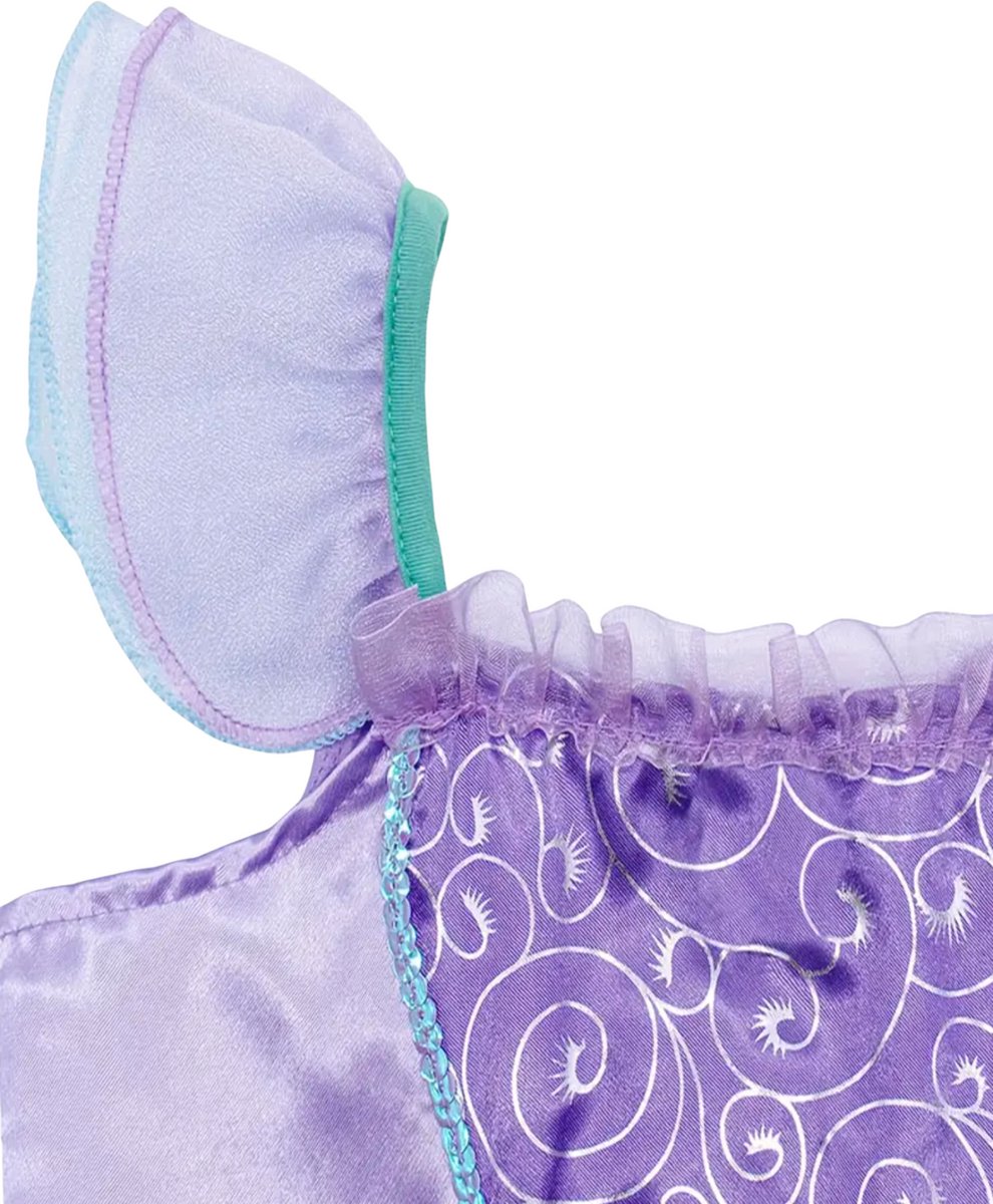 Joya Kids® Zeemeermin Verkleedjurk | Prinsessenjurk | Mermaid Verkleedkleding | Maat 128/134 (130) | Jurk + Mermaid Kroontje | Cadeau meisje Sinterklaas — afbeelding 9