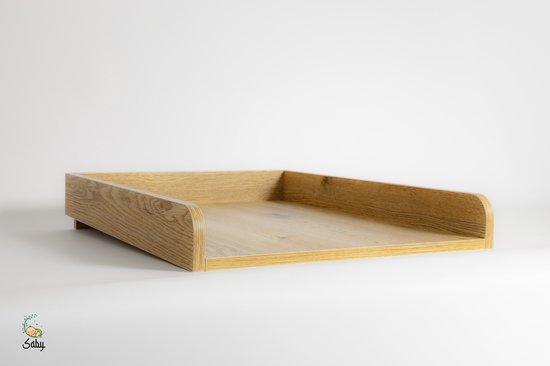 Saby® Universele Commode Bladvergroter - Geschikt voor Alle Kasten- Naturel hout- MDF- Eenvoudig in elkaar te zetten - Creëert ruimte op de kast - Ruime bladoppervlakte - Geschikt voor vrijwel alle aankleedkussens