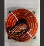 LAKRO Luidsprekerkabel - Speakerkabel 2x4.0mm - 10 meter Speakerdraad - roodTransparant- CCA