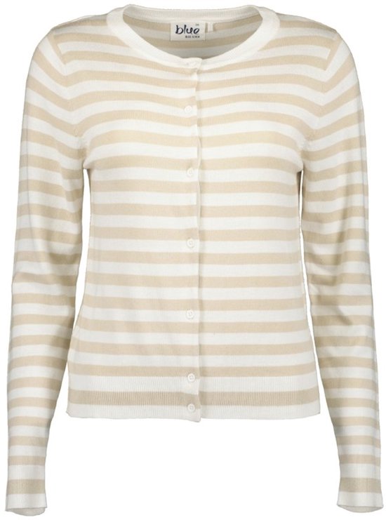 Blue Seven femme - Gilet 147171 rayé beige/blanc court - taille 40