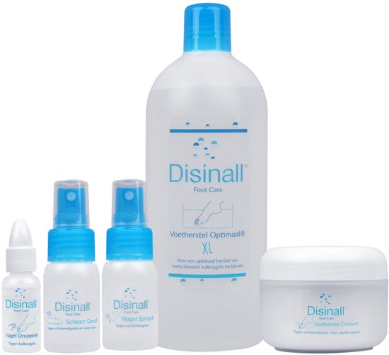 Disinall Voetverzorgingspakket Premium - Voetschimmel - Complete voetschimmel en kalknagel behandeling met de Oxinall® formule - Natuurlijke ingrediënten - Bijzonder effectief
