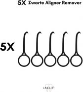 Unclip® 5X Zwarte Aligner Remover Hulpmiddel Haakje Nachtbeugel Knarsbitje Beugel Invisalign Orthodontische remover