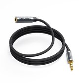 MMOBIEL Câble Audio Aux 3,5 mm Male vers femelle – Prises TRRS 4 broches – Câble d'extension Aux vers Aux – Fonction Audio et microphone – Convient pour casque, ordinateur portable, téléphone, haut-parleur, etc. – 1 m