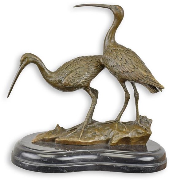 Statue en bronze - Barges à queue noire - sculpture - 24,3 cm de hauteur