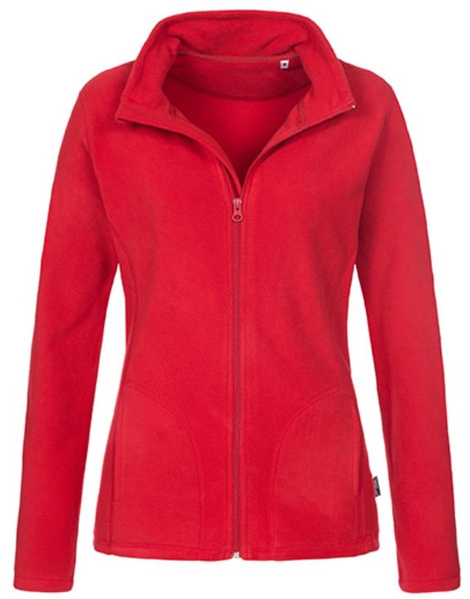 Stedman - Fleece Dames Trui met Rits - Scarlet Red maat XXL