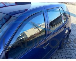 Zijwindschermen donker getint tbv VW Golf IV - 5 deurs Hatchback/Variant & vw Bora Variant bouwjaar Okt-1997 - 2004 set a 4 deuren V + A ramen