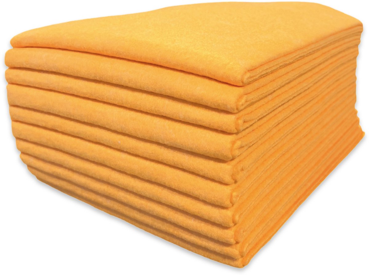 Viscose dweil 10 stuks oranje - Dweildoeken 50x60cm.