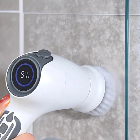Elektrische Spin Scrubber, Douche Reinigingsborstel, Draadloze Douche Scrubber voor Schoonmaken, Bad en Tegel Power Scrubber, Uitschuifbare Handvat & 4 Vervangbare Borstelkoppen voor Thuis, Keuken, Vloer, Auto Elektrische Spin Scrubber, Douche Reinigingsborstel, Draadloze Douche Scrubber voor Schoonmaken, Bad en Tegel Power Scrubber, Uitschuifbare Handvat & 4 Vervangbare Borstelkoppen voor Thuis, Keuken, Vloer, Auto