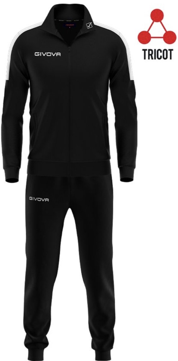 Trainingspak Givova , Zwart/Wit, maat XS (152/158)