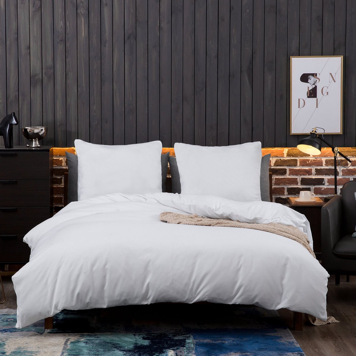 JGS ® Beddengoed Set van Zacht Microvezel met Ritssluiting voor Luxe Comfort en Stijl