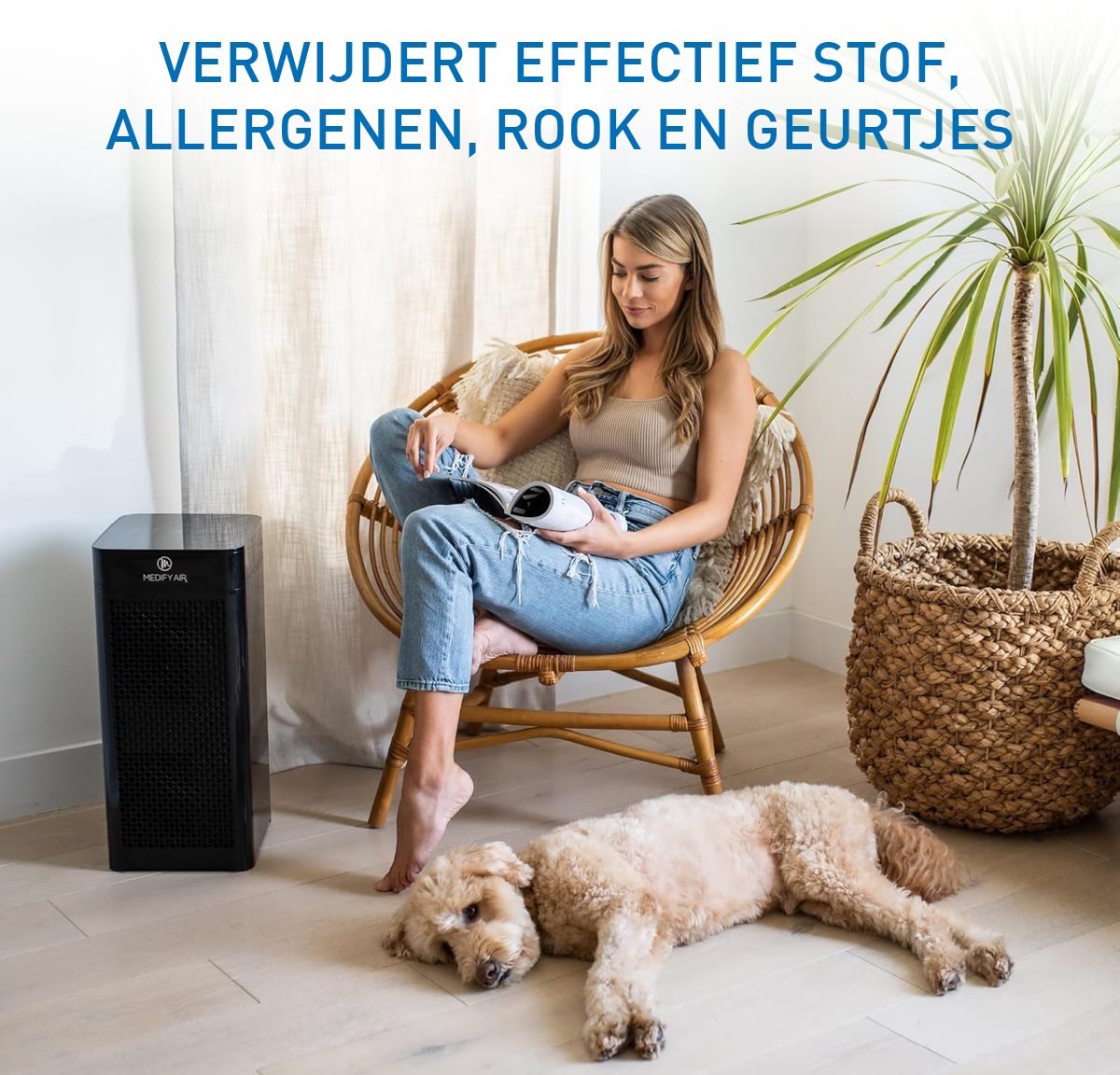 Medify Air MA-40 Luchtreiniger – 288 m³/u Air Purifier – HEPA H13 Filter & Touchscreen – Nachtmodus – Luchtfilter tegen Hooikoorts, Allergieën & Huisstofmijt – Zwart – foto 3