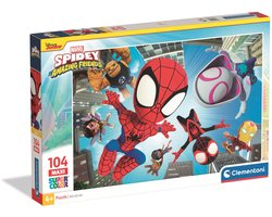 foto van Clementoni - Puzzel - 104 Stukjes - Spidey en zijn Geweldige Vrienden - Kinderpuzzel - Vanaf 4 Jaar
