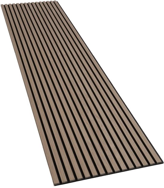 Akoestische houten wandpaneel, Noten  240x60cm – Geluidsisolatie – Geluidsdemper – Isolatie paneel – Akoestische Panelen Hout – geluidsabsorptie – geluiddempend-verwijdert nagalm –  geluidsisolatie wand – beters akoestiek – Reduceer geluidshinder