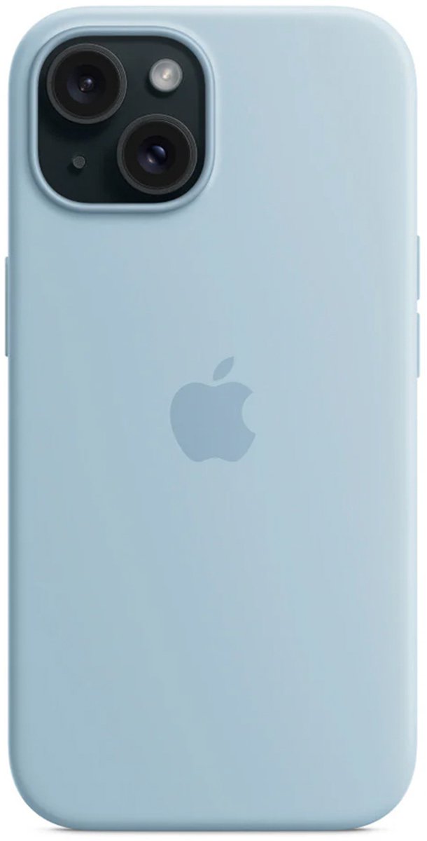 Silicone Backcover geschikt voor MagSafe geschikt voor iPhone 15 - Lichtblauw