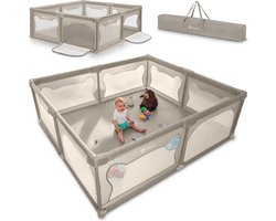 Lionelo Willow XL - Box voor baby's - vanaf 0-48 maanden groot oppervlak 187 cm x 207 cm x 68 cm