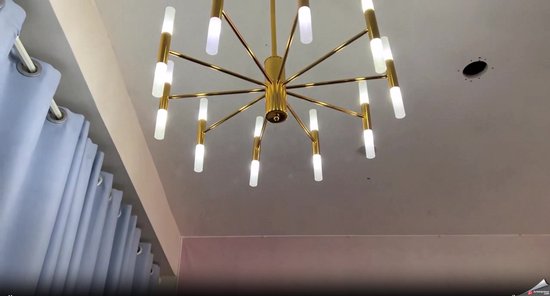 LED hanglamp Eettafel Hanglamp 48W Modern Dimbaar Met Afstandsbediening Eettafellamp LED Kroonluchter Lineaire Lamp Hoogte Verstelbaar voor Eetkamer