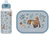 Set déjeuner Mepal (bouteille pop-up et boîte à lunch) Campus Little Dutch - 400 + 750 ml - Boîte à lunch et gobelet pour enfants - Boîte à bento - Bouteille Pop-up - Forest Friends