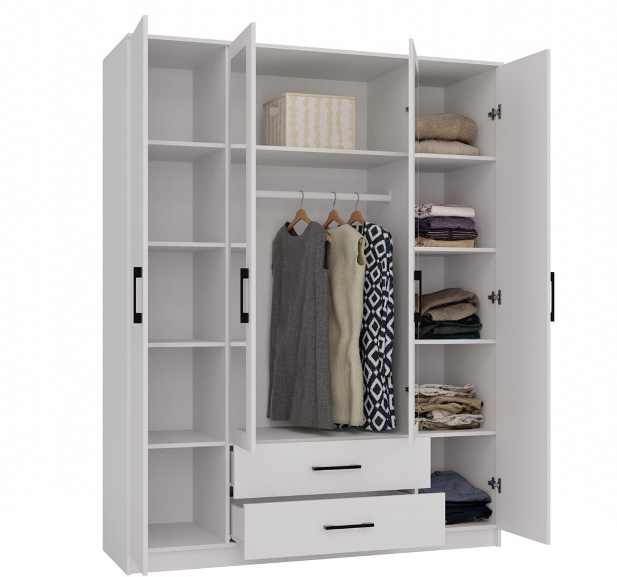 Kledingkast Romana 160X205L WIT
