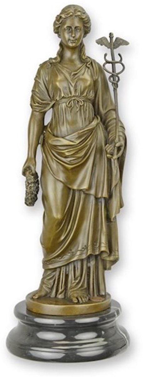 Athena - Bronzen Beeld - Kunst Sculptuur - Mythologie Godin van de Wijsheid - Brons Decoratie - 12x12x34