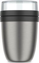 Pot à lunch isotherme Mepal Ellipse - 500 + 200 ml - Boîte à lunch Thermos - Noir nordique