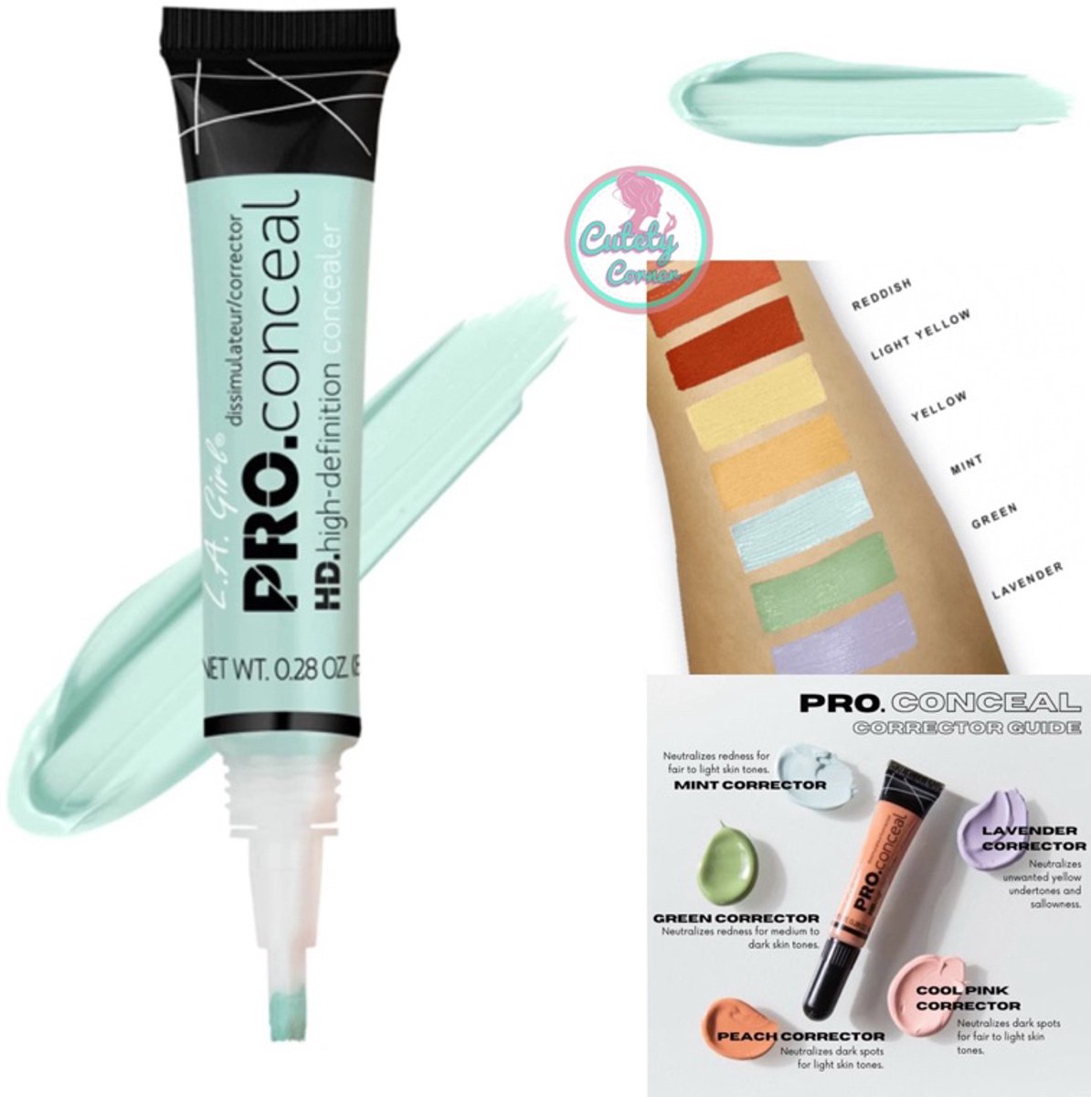 LA Girl - HD PRO Concealer Corrector - Mint Corrector