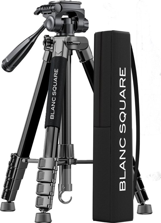 BS Camera statief Pro - Tripod met Smartphone telefoon houder - 172cm Hoog - Sony Canon Nikon - Spiegelreflex DSLR Camera Standaard universeel - Incl Bluetooth