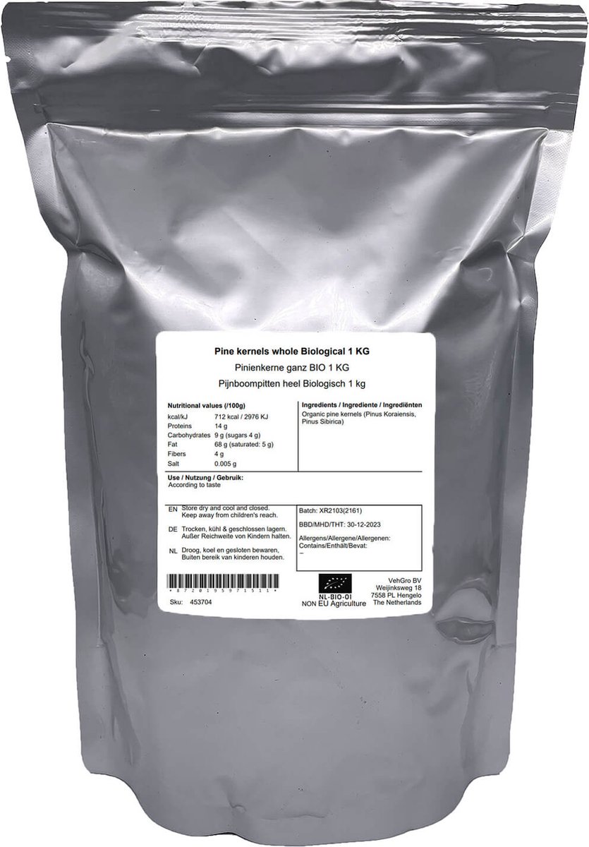 Pijnboompitten Heel - 1 Kg - VehGro