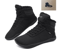 Geweo Sneakers - Winter Schoenen met Katoen Dames - Schoenen met Katoen Heren - Winter Fleece Gevoerd Warme Winterlaarzen - Schoenen Antislip Outdoor - Zwart - Maat 39
