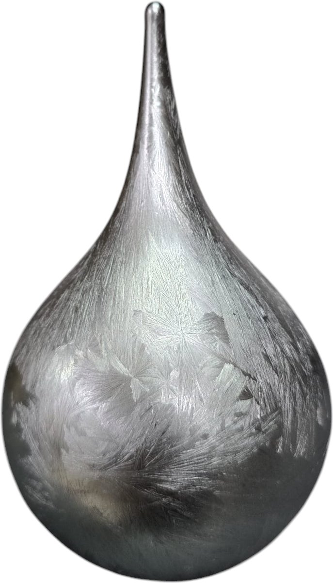 Mini Urn - Druppel - Glas - Zilver Frost - 200ml