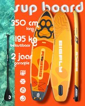 Bol.com Ultra Licht & Stabiel XL Opblaasbaar BigFly Sup Boord – 350cm Stand Up Sup Paddle Board Pro – Sterke Verstelbare Peddel ... aanbieding