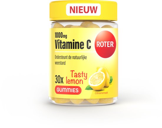 Roter 1000 mg Vitamine C gummy Tasty lemon - Ondersteunt de natuurlijke weerstand - 30 stuks