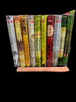 BUYXL HEM Wierook - 10 pakjes x 20stokjes = 200 van verschillende geuren wierook - wierook pakket - Creëer een Betoverende Sfeer met Ons Indiase Wierook Pakket en Gratis Wierookhouder!