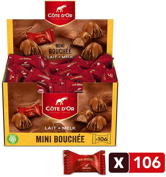 Chocolade Bonbons Côte D'Or Mini Bouchée 1kg +/-106 stuks