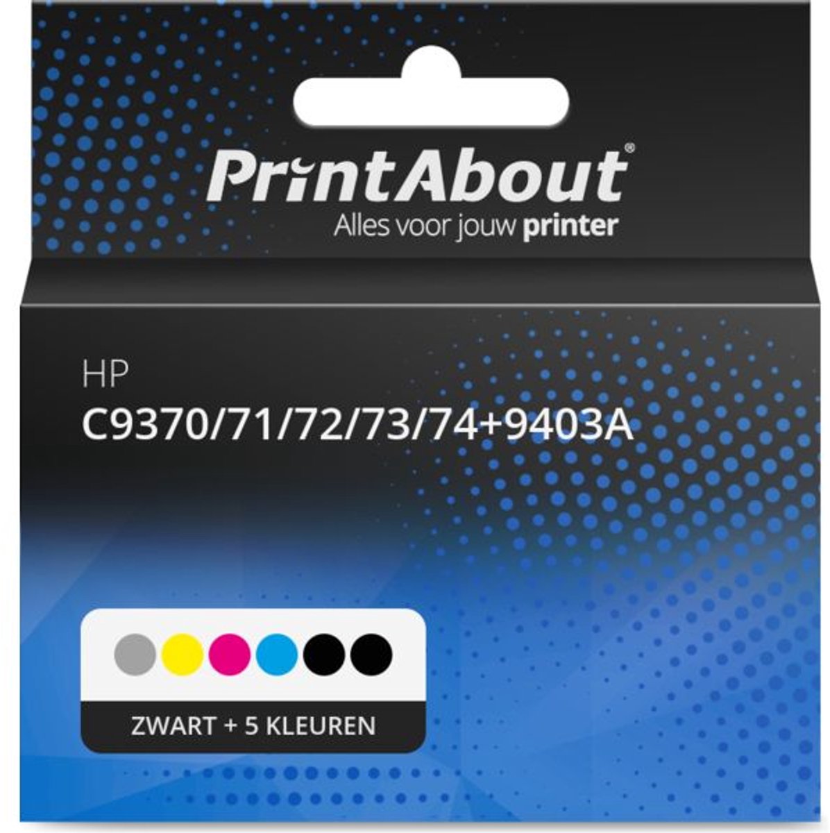 PrintAbout huismerk Inktcartridge C9370/71/72/73/74+9403A Zwart + 5 kleuren Multipack geschikt voor HP