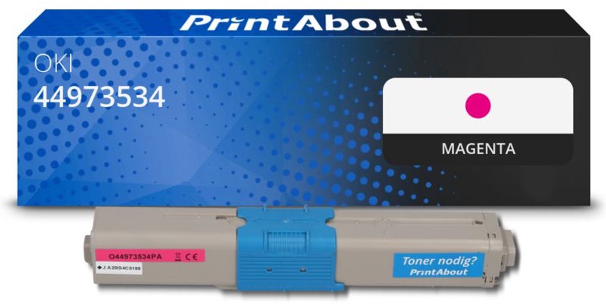 Oki 44973534 toner magenta Huismerk