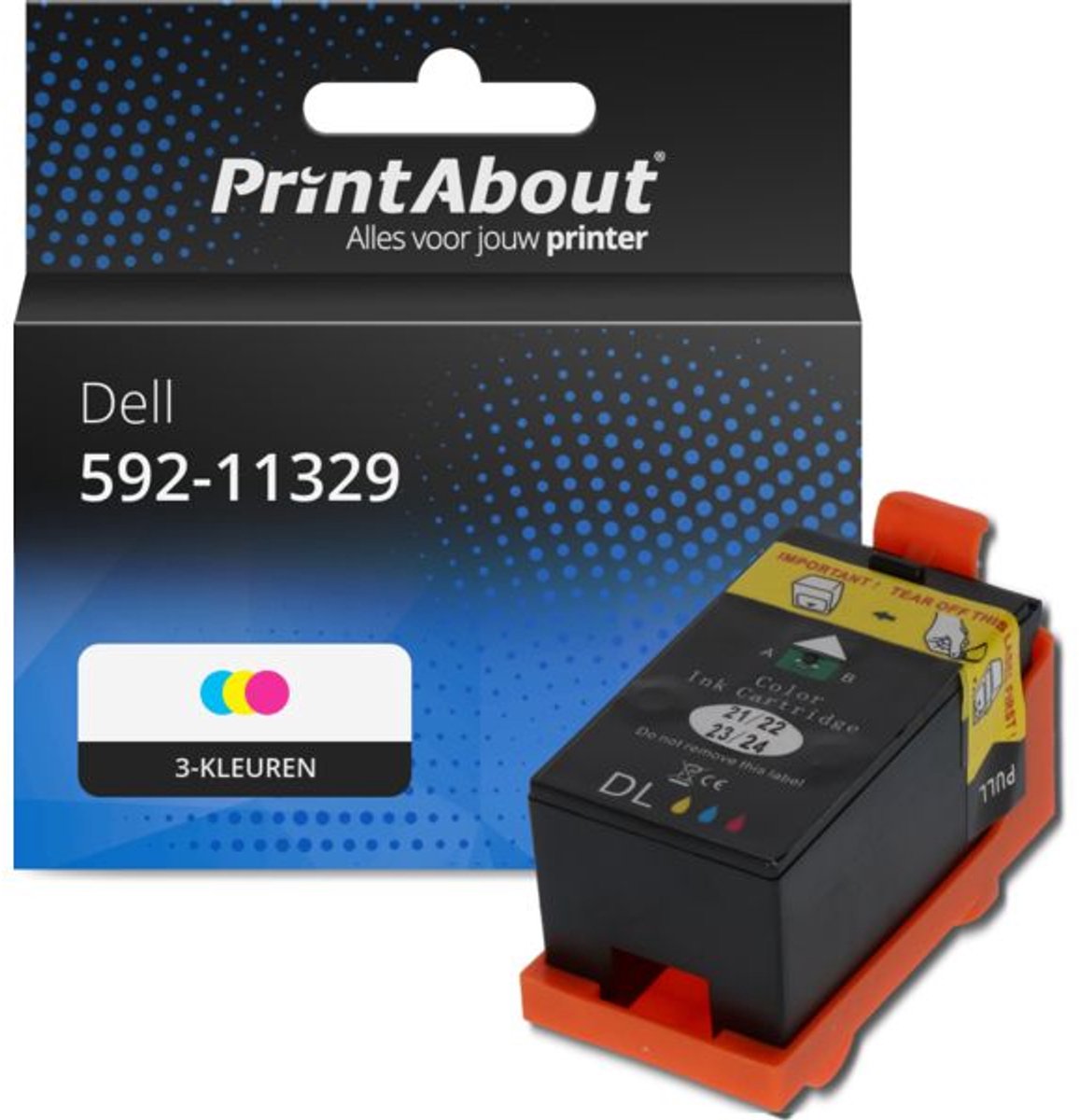 PrintAbout Huismerk Dell 592-11329 (X738N) Inktcartridge 3-kleuren