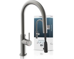 SCHÜTTE BLACKPOOL Keukenkraan - Met uittrekbare uitloop - Mat grafiet