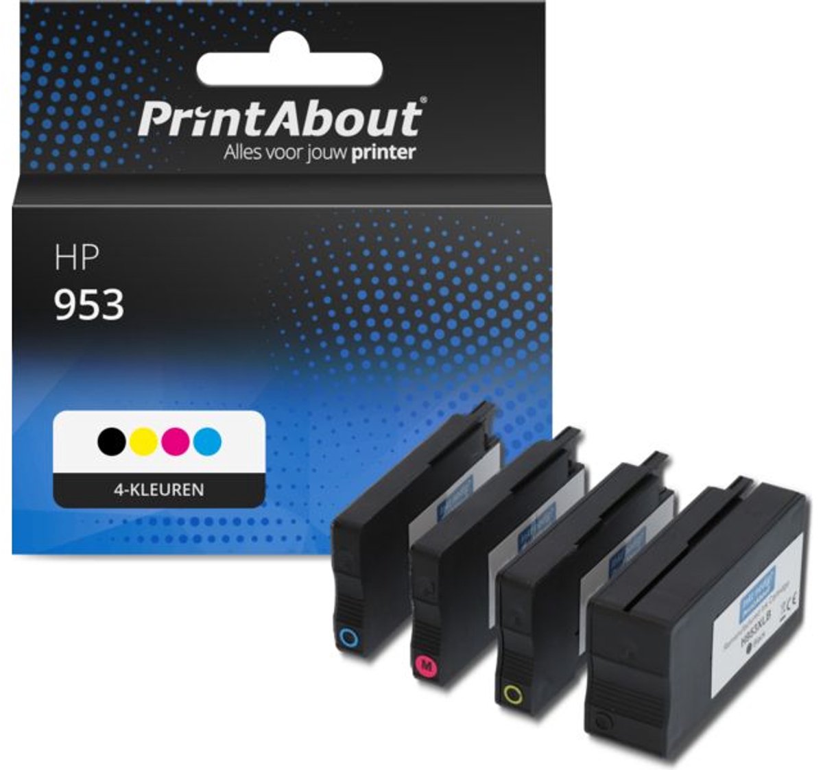 PrintAbout Huismerk HP 953 (6ZC69AE) Inktcartridge 4-kleuren Voordeelbundel