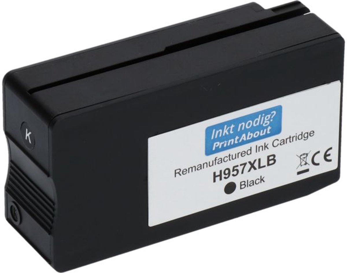 PrintAbout huismerk Inktcartridge 957XL (L0R40AE) Zwart Hoge capaciteit geschikt voor HP