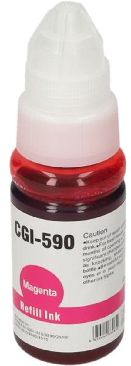 PrintAbout huismerk Inktcartridge GI-590M Magenta geschikt voor Canon
